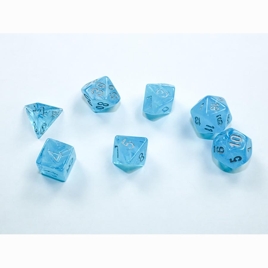 Polyhedral Dice Set - 7ct - Luminary Sky w/ Silver