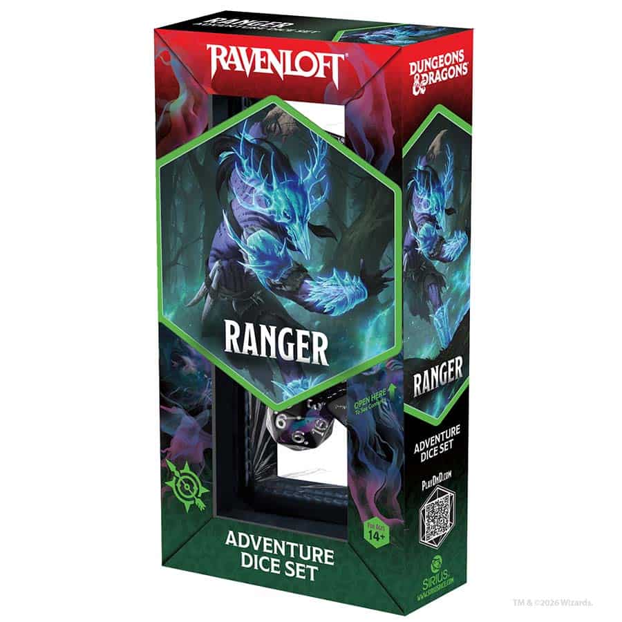 DUNGEONS AND DRAGONS: 14CT ADVENTURE DICE: RANGER BLACK AND BLUE