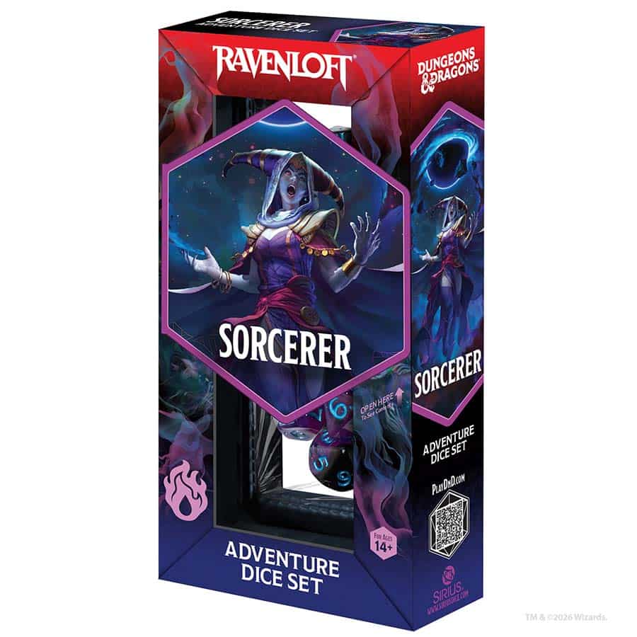 DUNGEONS AND DRAGONS: 14CT ADVENTURE DICE: SORCERER PURPLE