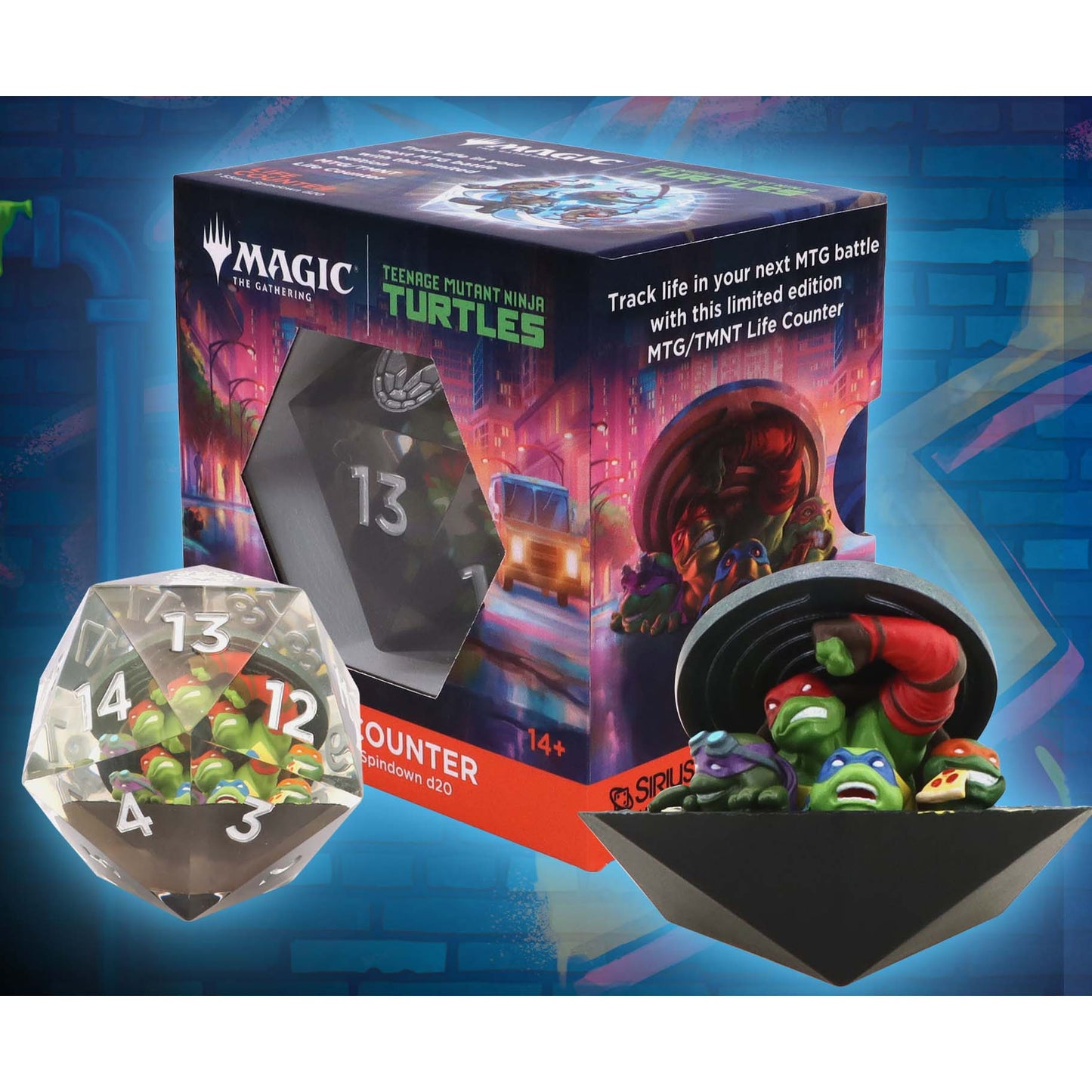 SIRIUS DICE: MAGIC THE GATHERING: TMT TEENAGE MUTANT NINJA TURTLES: 55MM D20 SPINDOWN