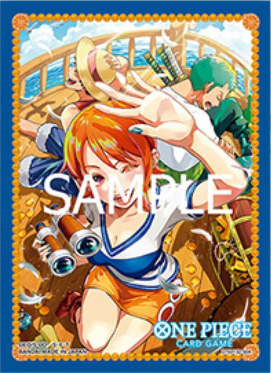 One Piece Card Game Official Sleeves: Assortment 8 - Nami (70-Pack) - Bandai Card Sleeves