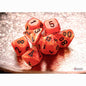 Polyhedral Dice Set - 7ct - Vortex Orange w/ Black