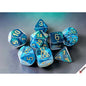 7CT LAB DICE (SERIES 10): GEMINI GREEN-TEAL WITH GOLD