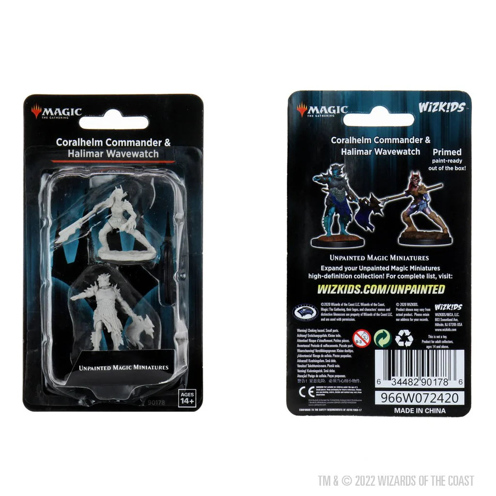 Magic: the Gathering Unpainted Miniatures - Coralhelm Commander & Halimar Wavewatch