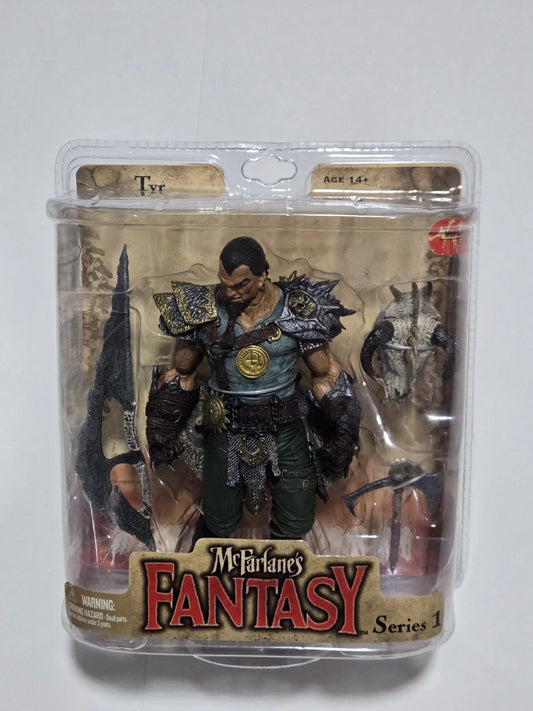 VINTAGE MCFARLANE LEGEND OF THE BLADE HUNTERS TYR DRAGON ACTION FIGURE NEW 2008