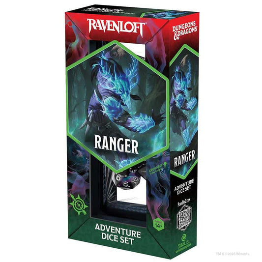 DUNGEONS AND DRAGONS: 14CT ADVENTURE DICE: CLERIC LIGHT BLUE AND RED